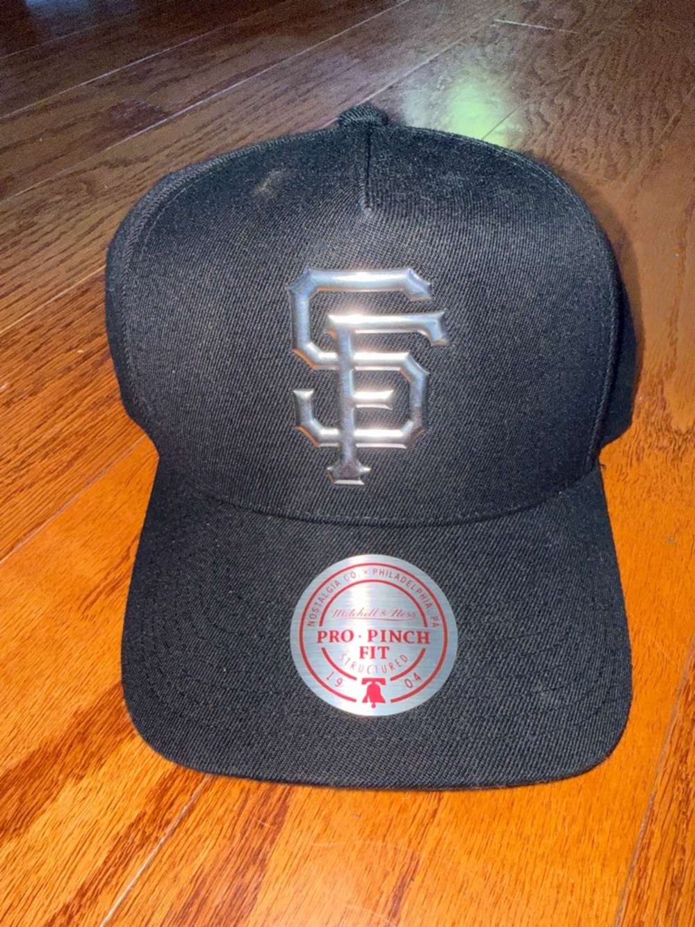 Mitchell & ness Chrome San Francisco Giants Black MLB Cap